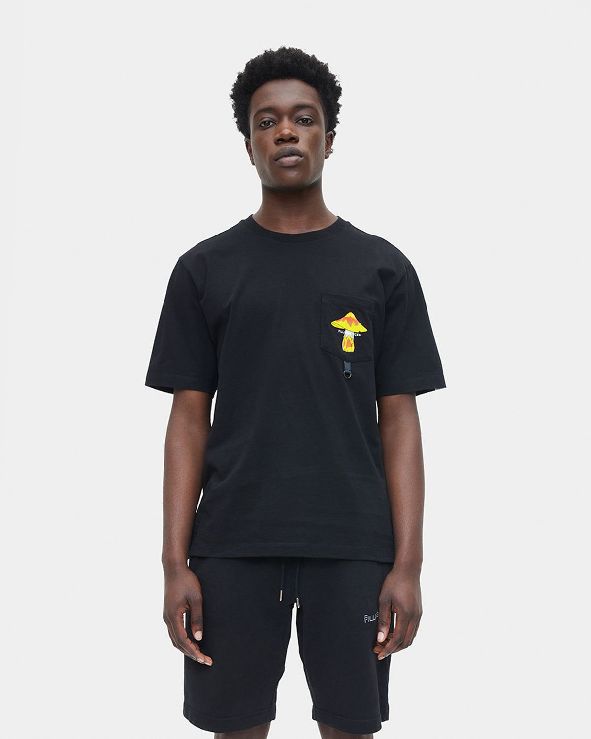 Pocket T-shirt Mushrooms Black sold by Filling Pieces product image thumbnail 2