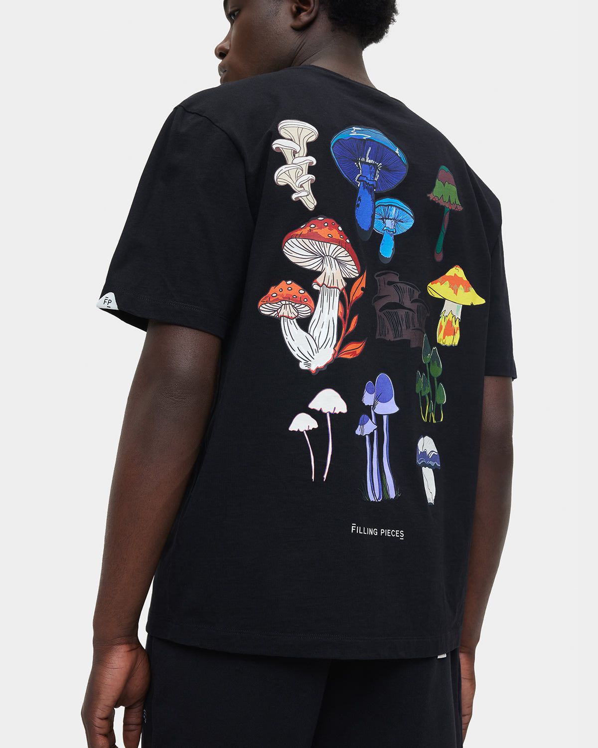 Pocket T-shirt Mushrooms Black sold by Filling Pieces product image thumbnail 3