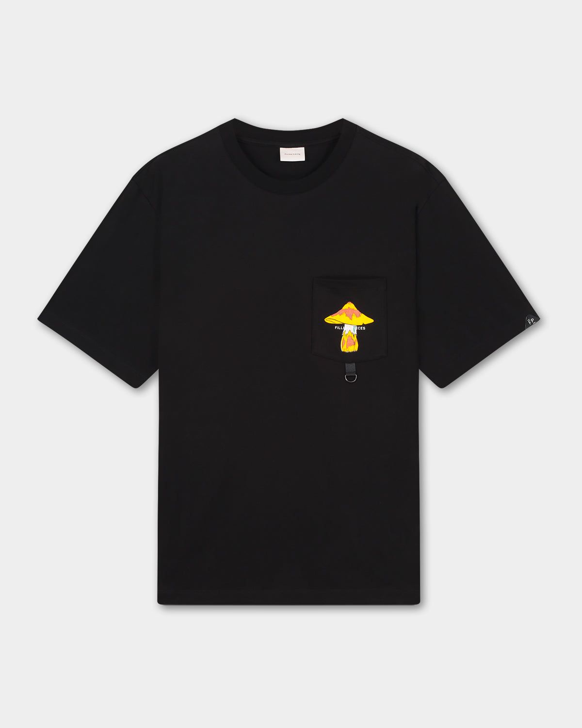 Pocket T-shirt Mushrooms Black sold by Filling Pieces product image thumbnail 5
