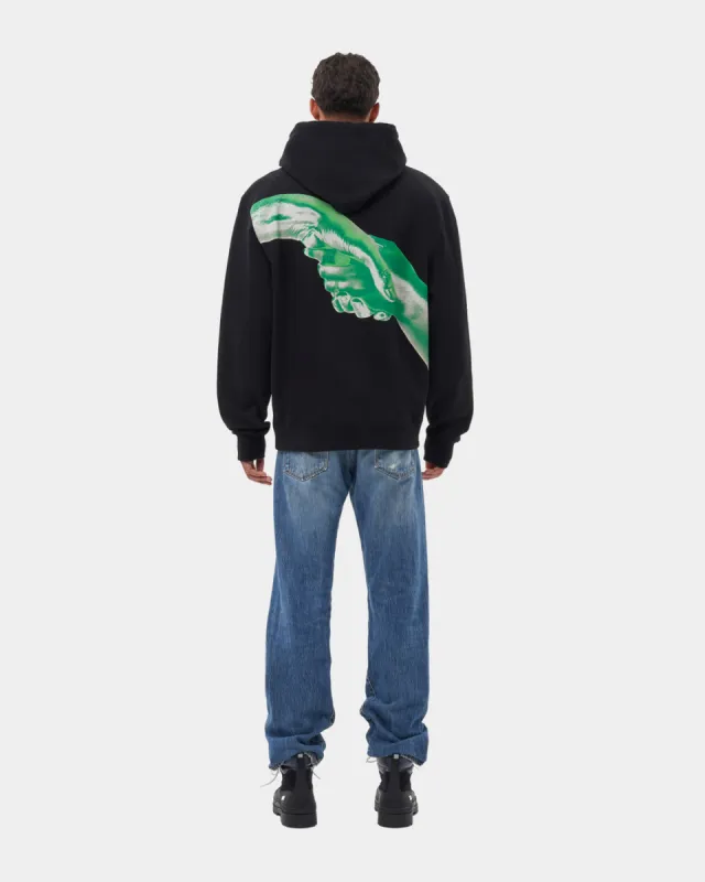 Hoodie Handshake Black / Green sold by Filling Pieces