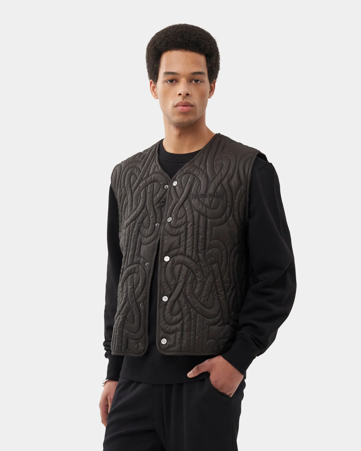 Quilted Puffer Vest Black sold by Filling Pieces product image thumbnail 2