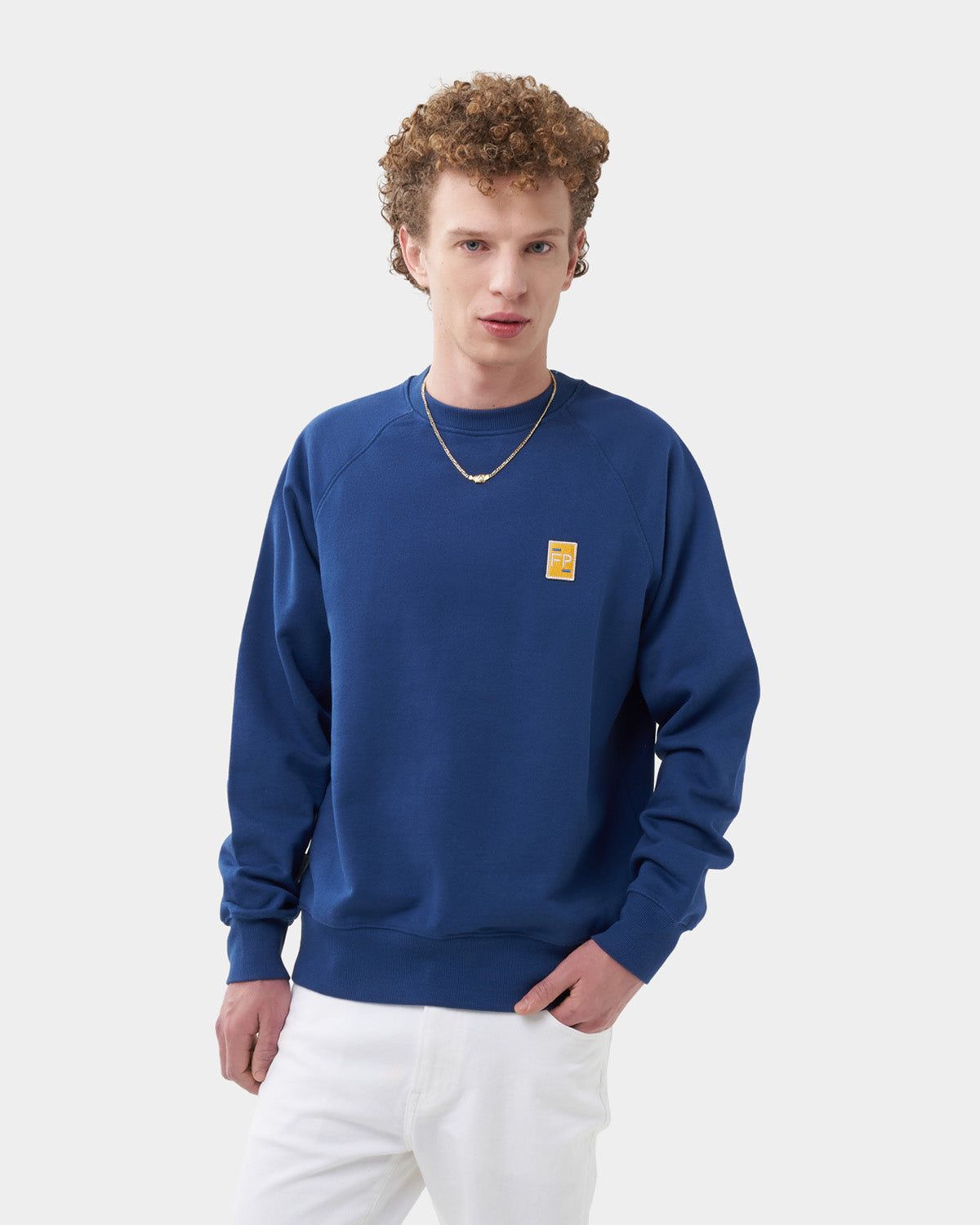 Crewneck Lux Navy Peony sold by Filling Pieces