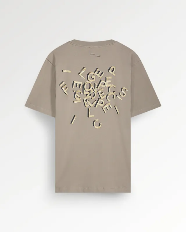 T-shirt Alphabet Travertine Fossil made by Filling Pieces