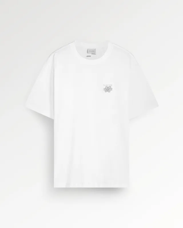 T-shirt Embroidered Knot White sold by Filling Pieces