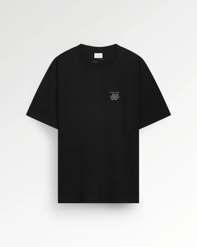 T-shirt Embroidered Knot Black sold by Filling Pieces