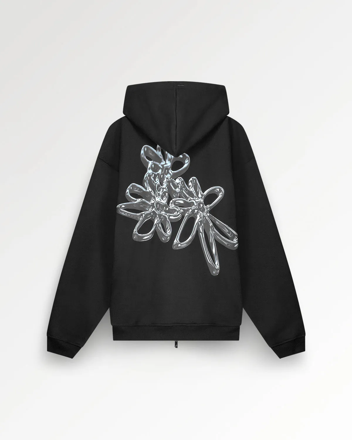 Zip Hoodie Chrome Flower Black sold by Filling Pieces