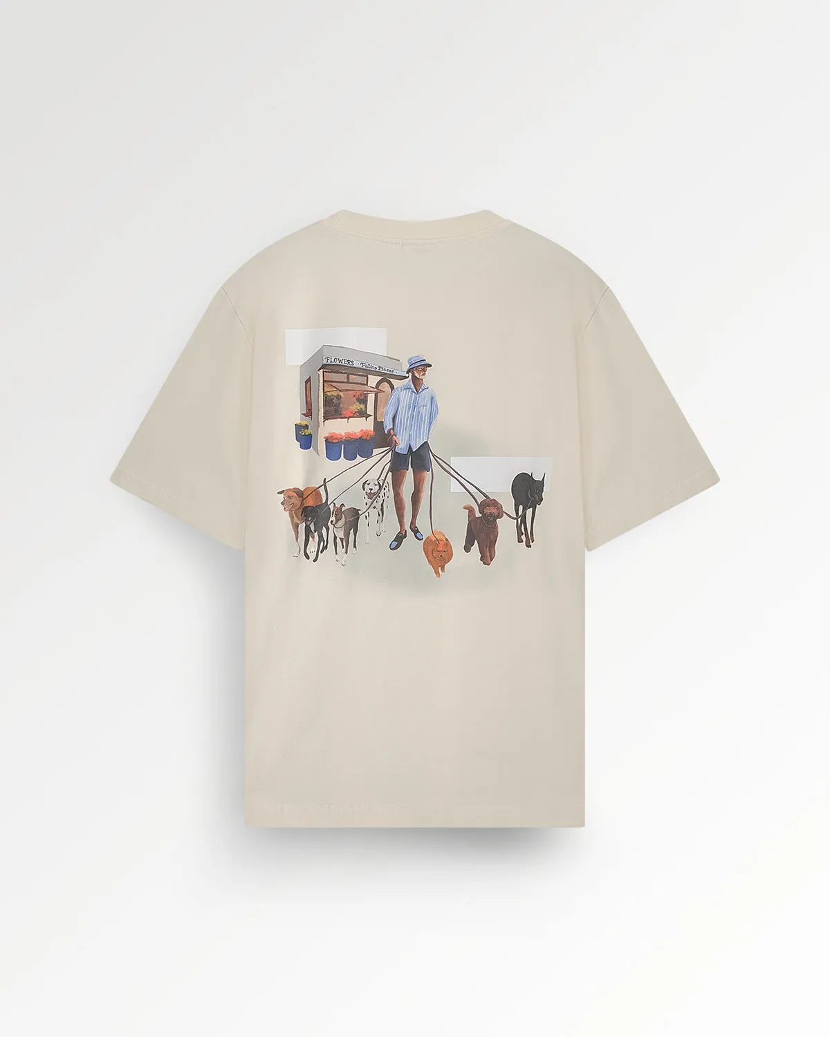 T-shirt Dog Walker Antique White sold by Filling Pieces