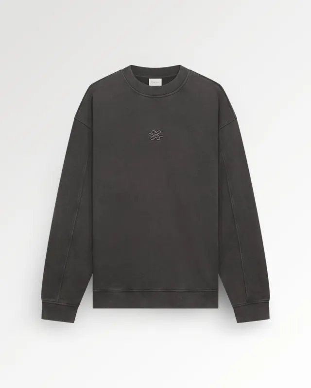 Sweatshirt Boxy Embroidered Vintage Black sold by Filling Pieces