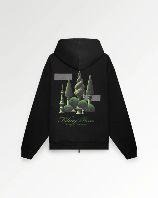 Zip Hoodie Topiary Vintage Black sold by Filling Pieces