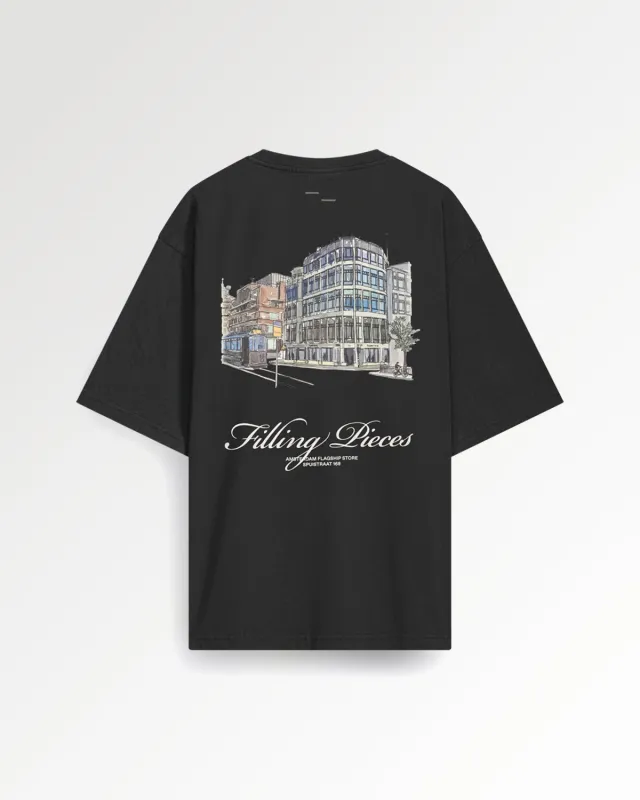 T-shirt Boxy Flagship Vintage Black sold by Filling Pieces