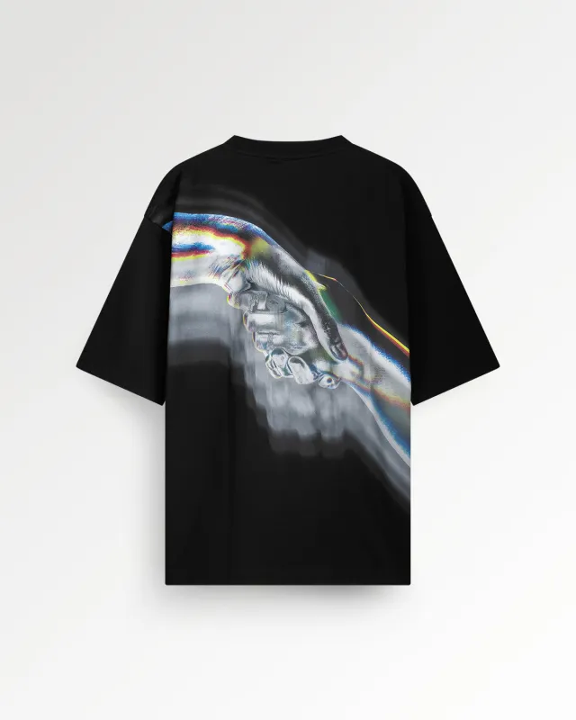 T-shirt Boxy Handshake Rhythm Black sold by Filling Pieces