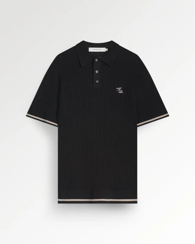 Fine Knit Polo Black sold by Filling Pieces