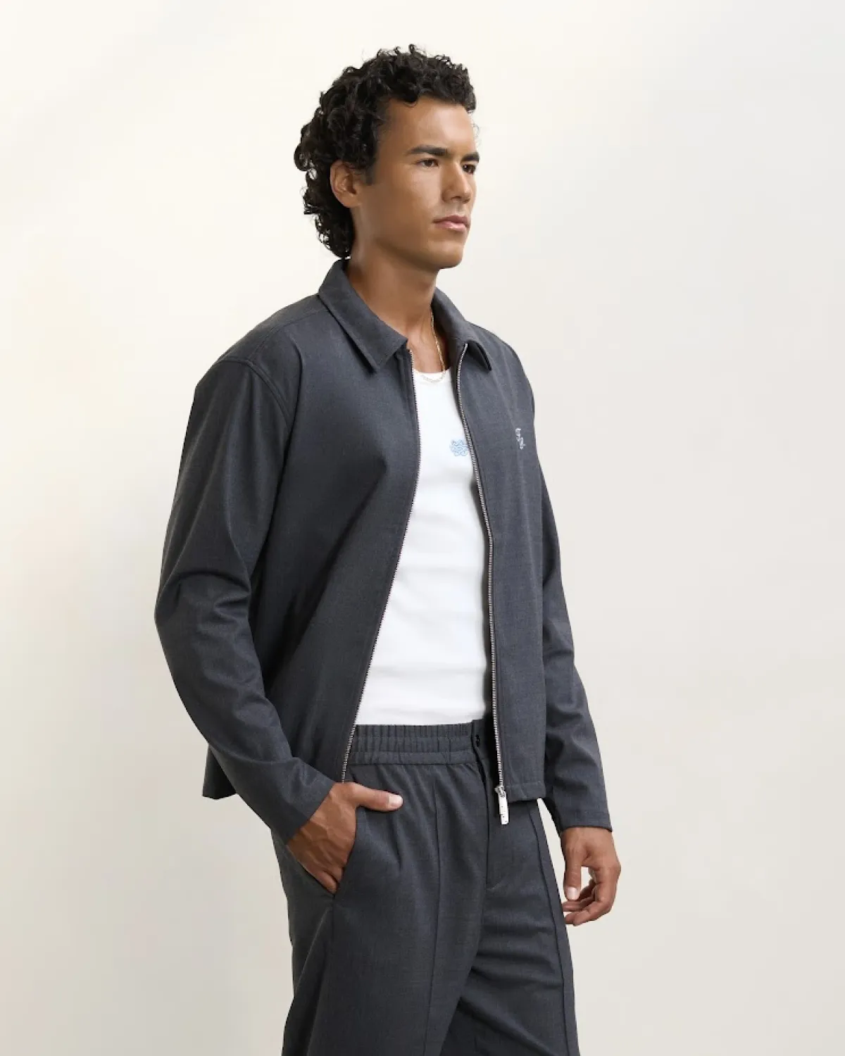 Coach Jacket Twill Wool Grey sold by Filling Pieces product image thumbnail 3