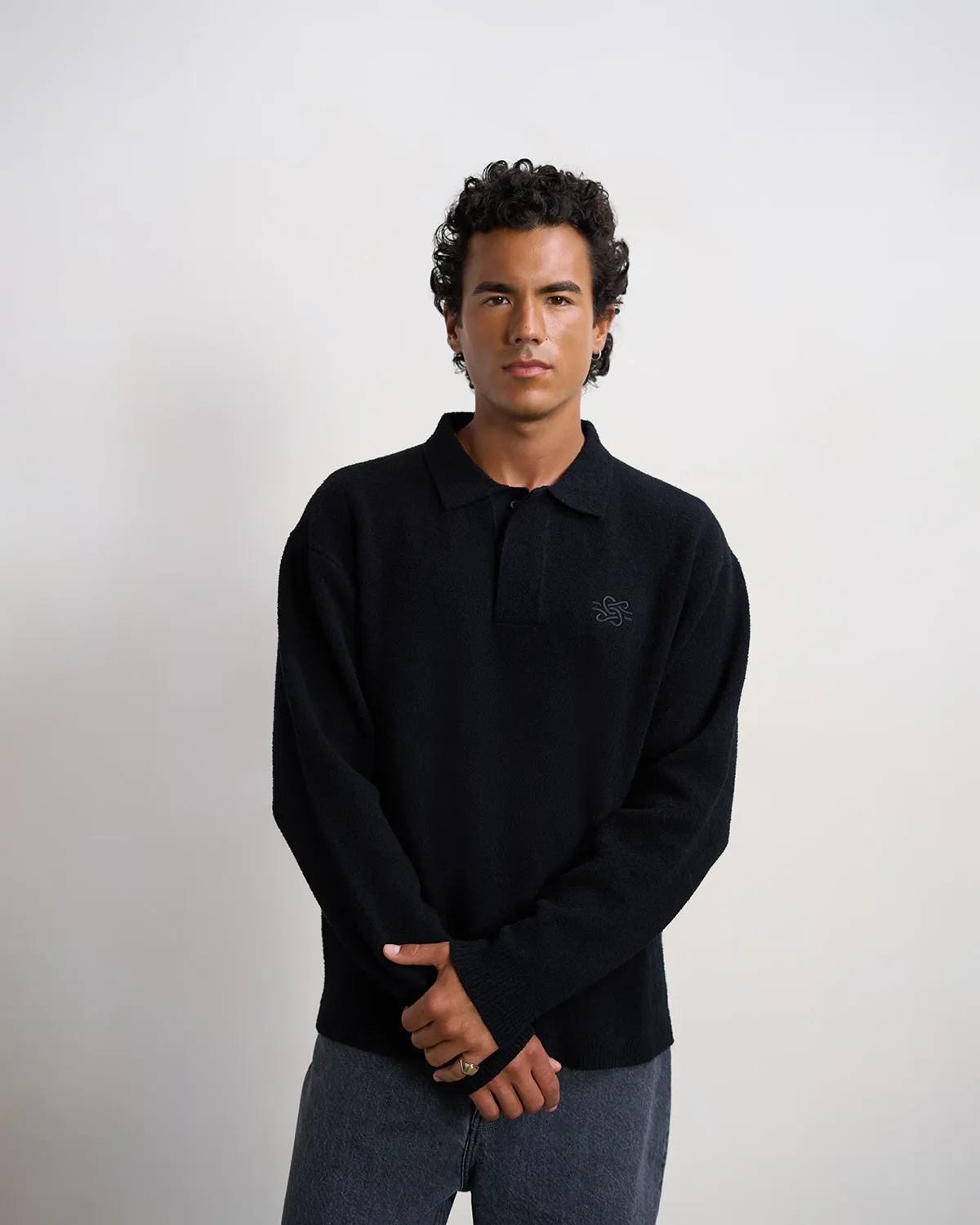 Knit Shirt Boucle Black sold by Filling Pieces product image thumbnail 2