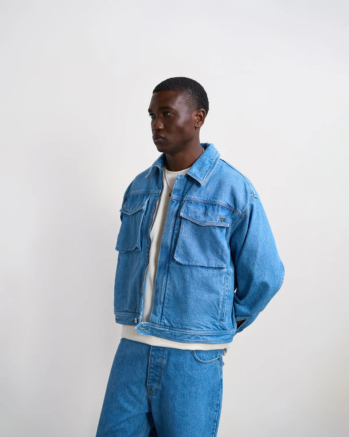 Denim Jacket Washed Indigo sold by Filling Pieces product image thumbnail 4