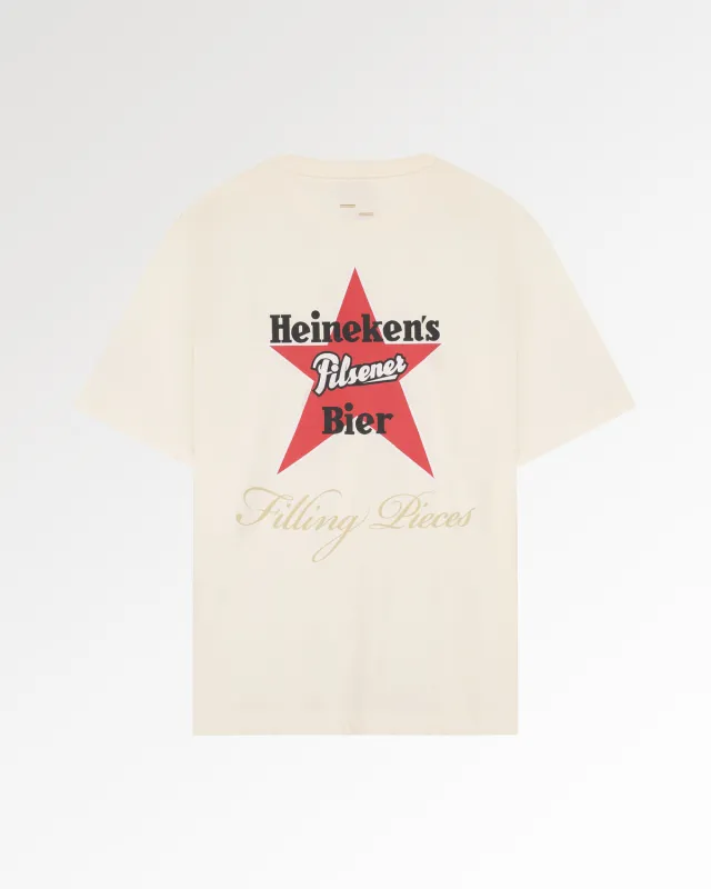 T-shirt Boxy Heineken Vintage Logo Antique White made by Filling Pieces