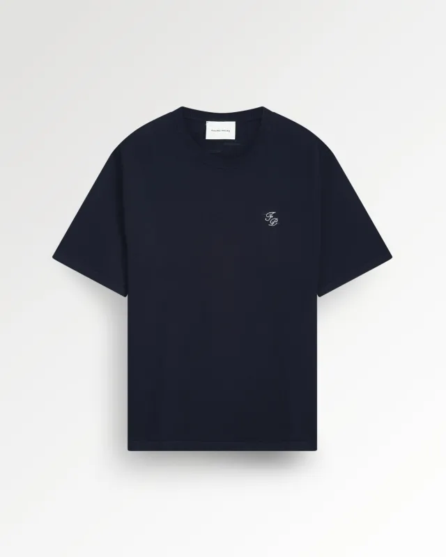Knit T-shirt Raglan Navy made by Filling Pieces