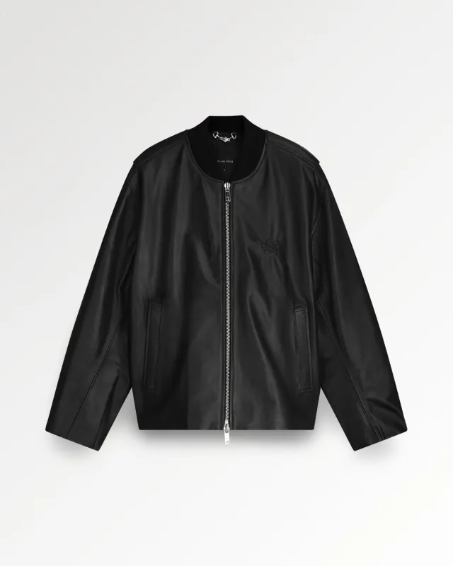 Leather Bomber Jacket Black sold by Filling Pieces