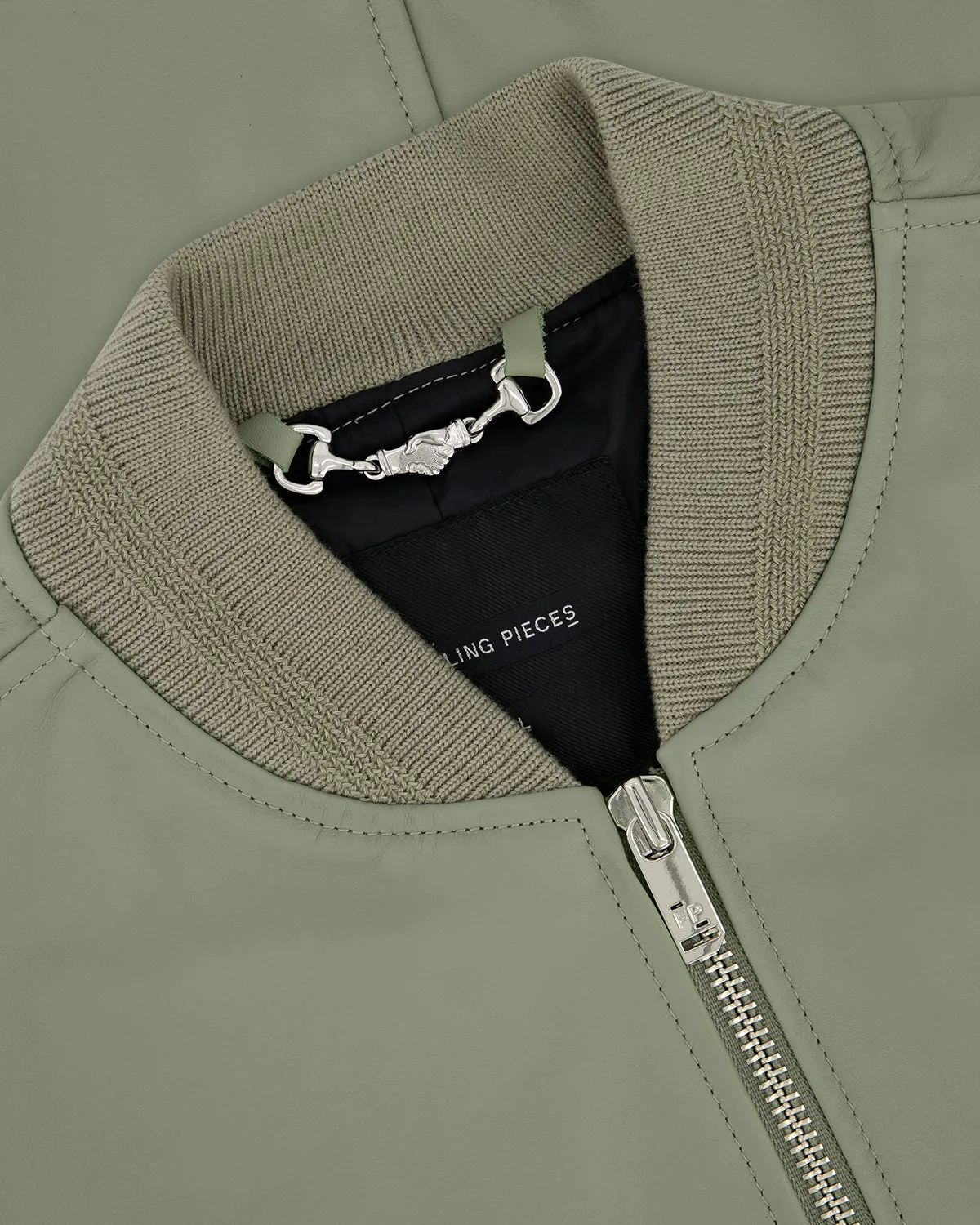 Leather Bomber Jacket Tea sold by Filling Pieces product image thumbnail 3