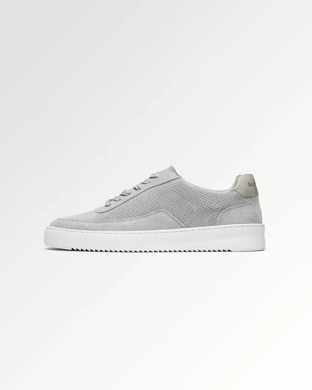 Mondo Suede Perforated Grey sold by Filling Pieces
