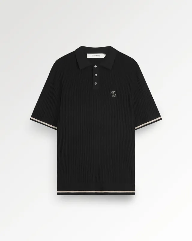 Fine Knit Polo All Black sold by Filling Pieces