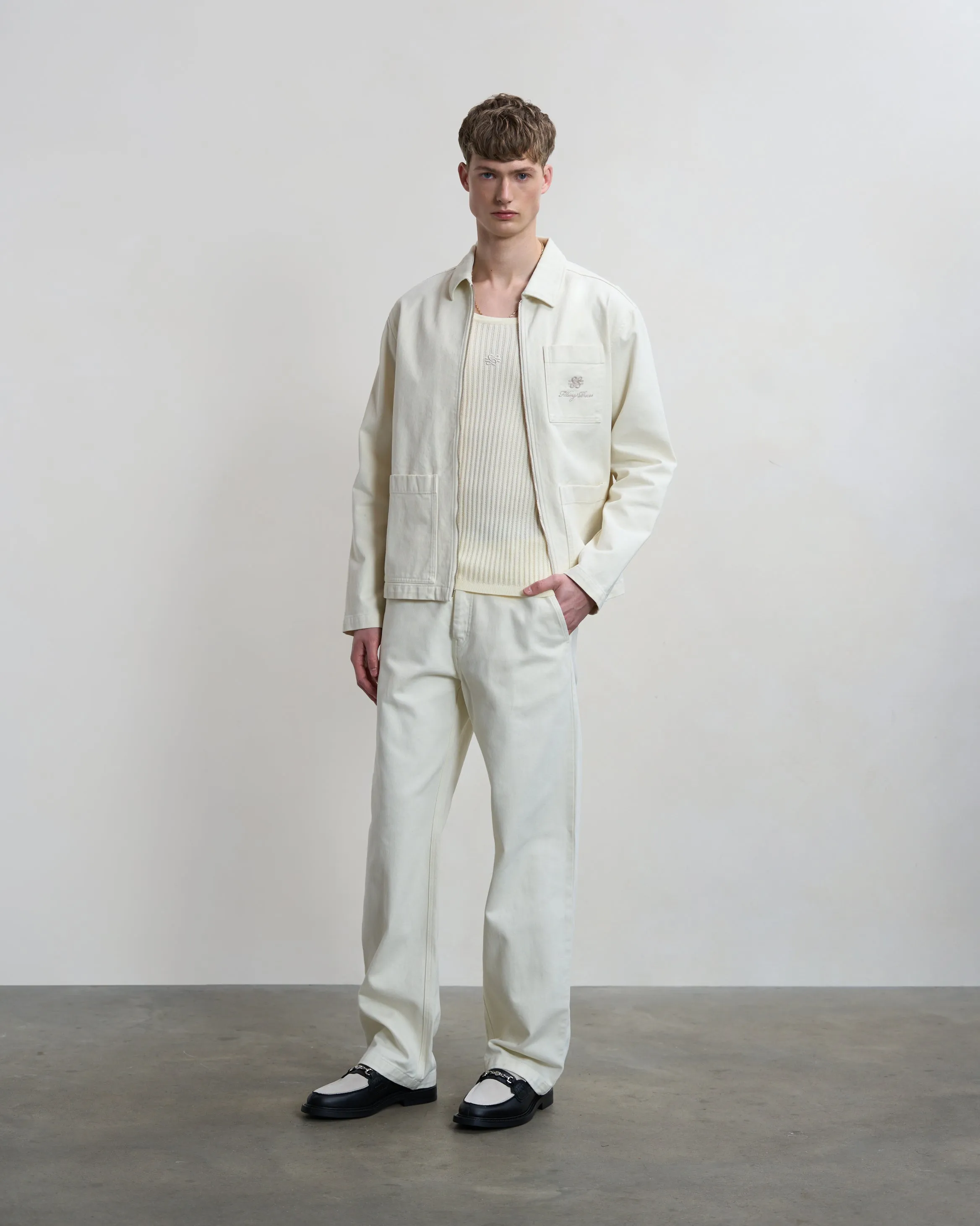 Worker Jacket Antique White sold by Filling Pieces product image thumbnail 5