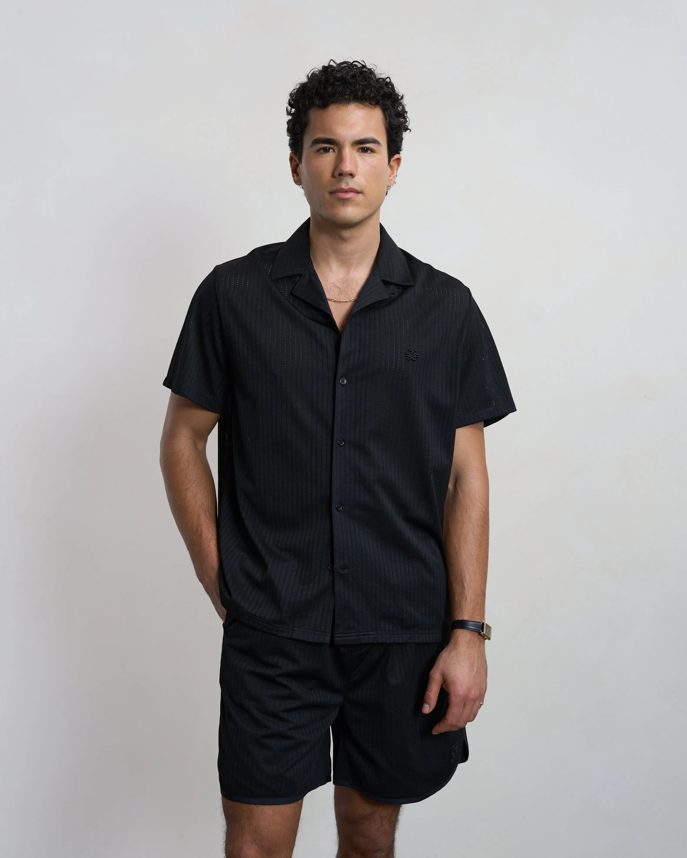 Resort Shirt Mesh Black sold by Filling Pieces product image thumbnail 4