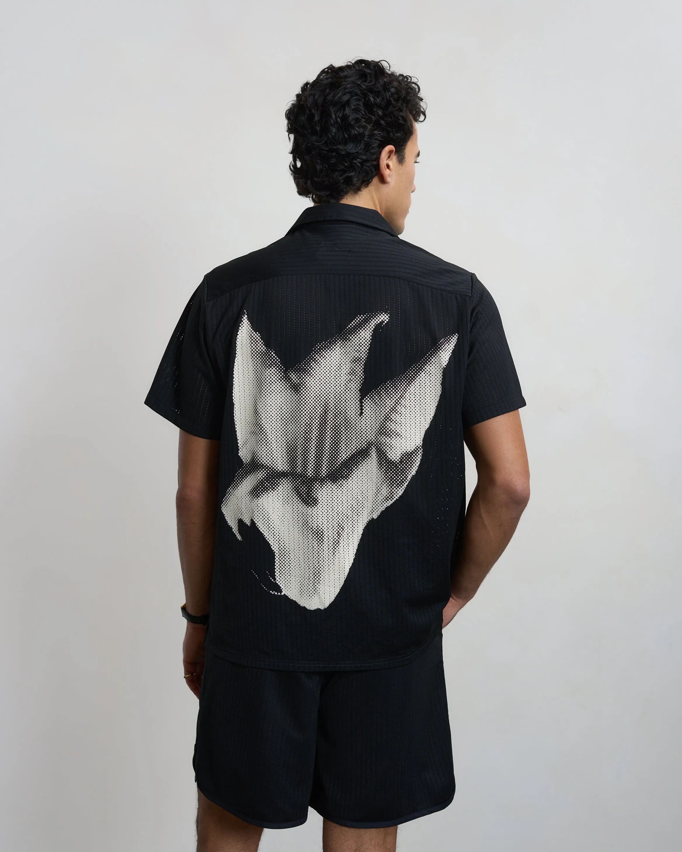 Resort Shirt Mesh Black sold by Filling Pieces product image thumbnail 5