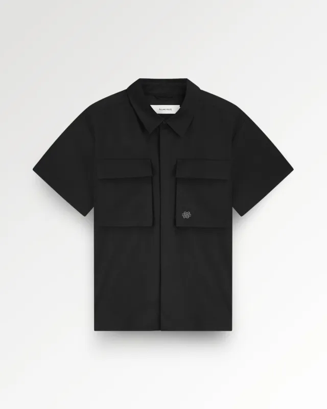 Resort Shirt Drapy Black made by Filling Pieces