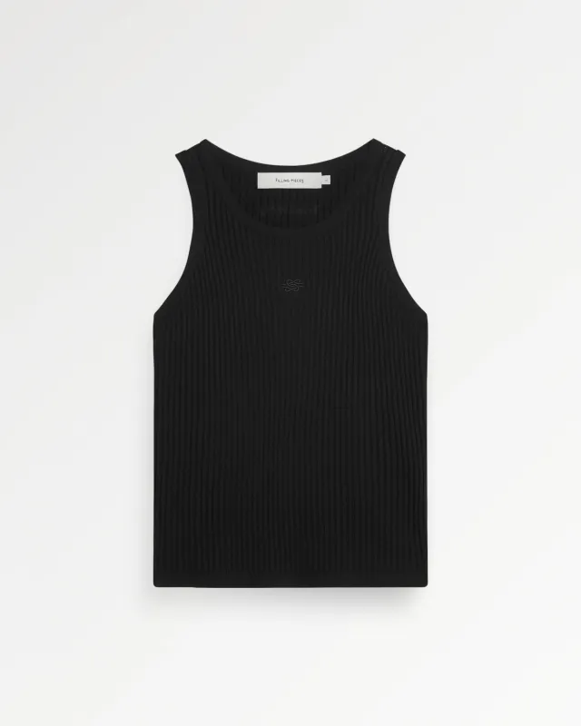 Knit Tank Top Black made by Filling Pieces