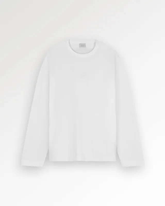 Longsleeve Boxy Embroidered White made by Filling Pieces