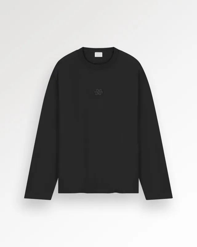 Longsleeve Boxy Embroidered Black made by Filling Pieces
