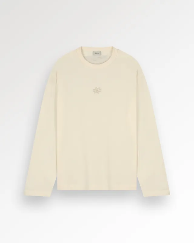 Longsleeve Boxy Embroidered Antique White made by Filling Pieces