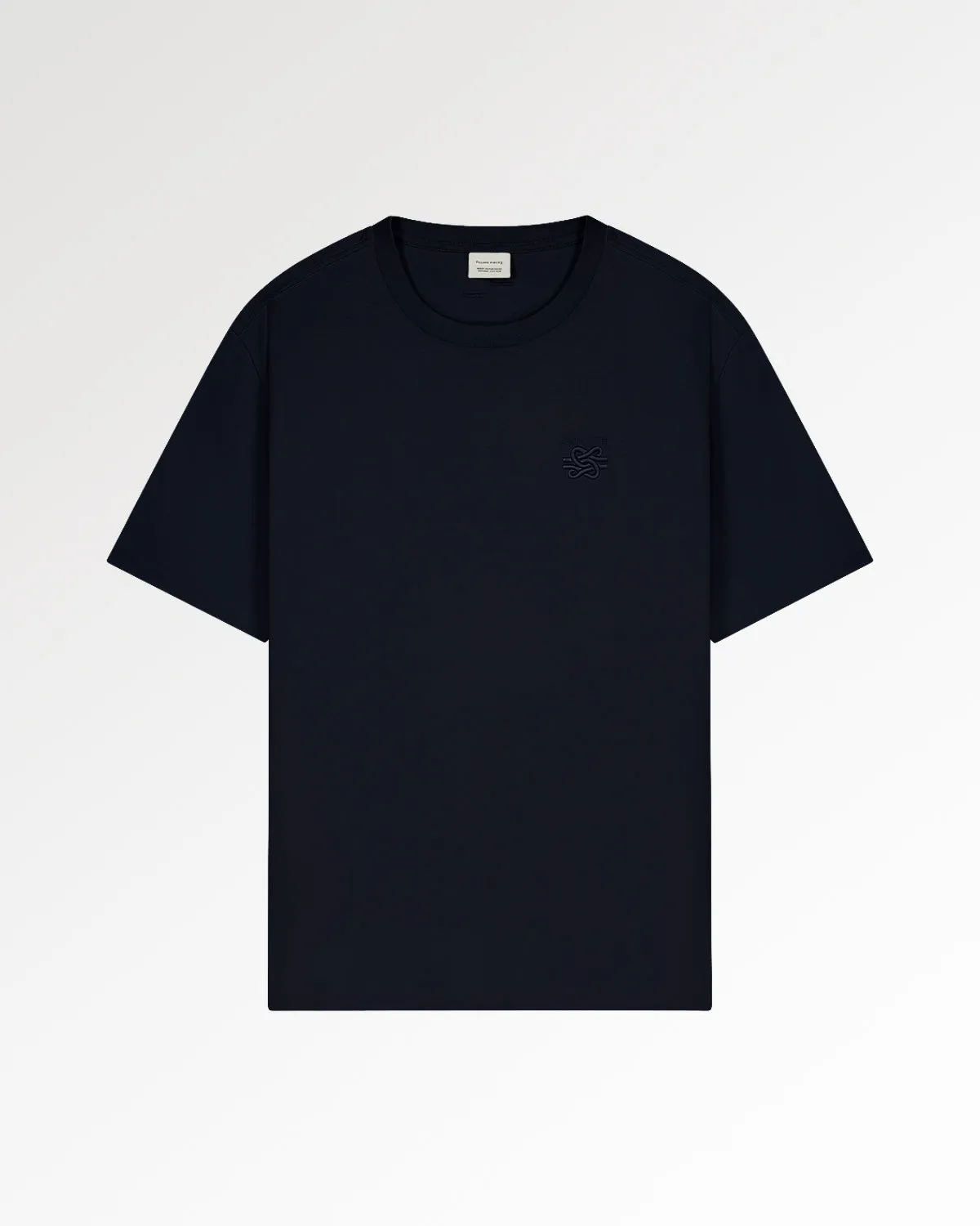 T-Shirt Embroidered Knot Melange Navy sold by Filling Pieces