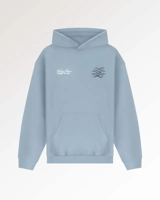 Hoodie Boxy Bridge the Gap Celestial Blue made by Filling Pieces