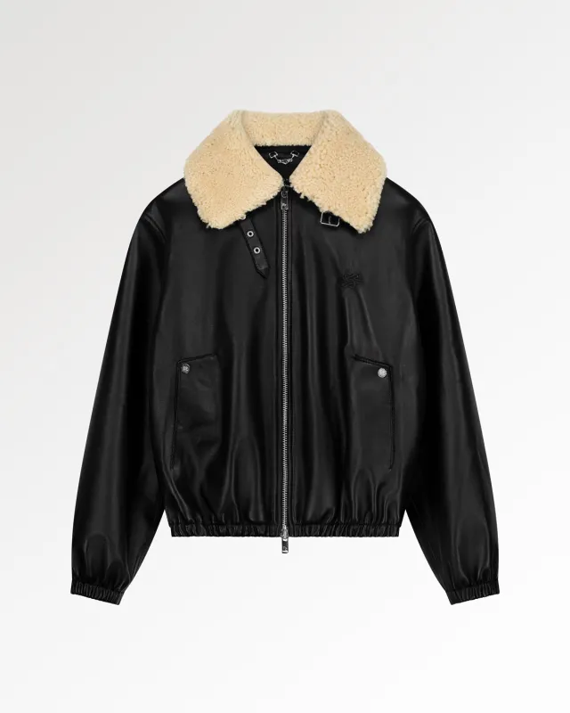Biker Jacket Shearling Black made by Filling Pieces