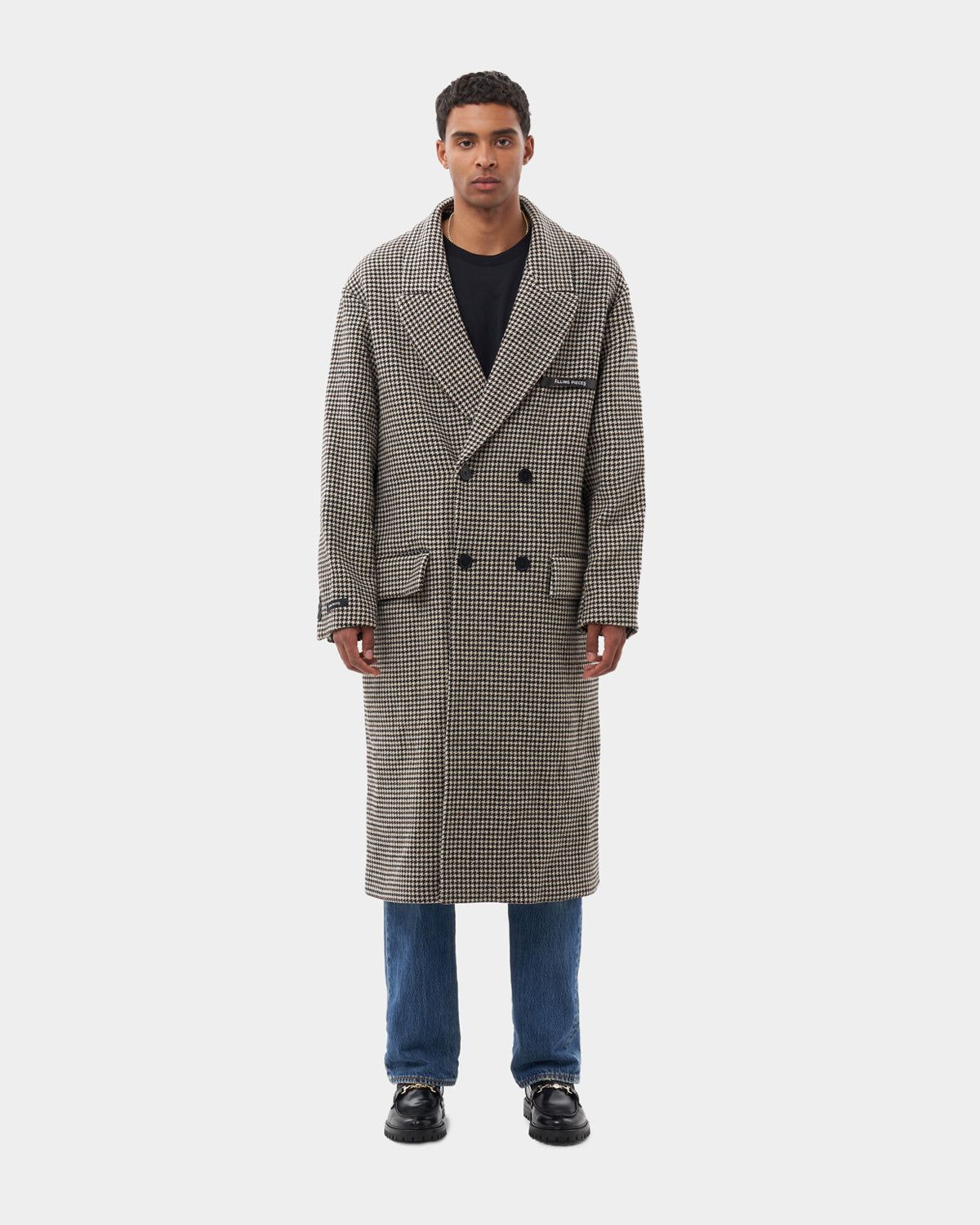 Wool Coat Houndstooth Multi sold by Filling Pieces