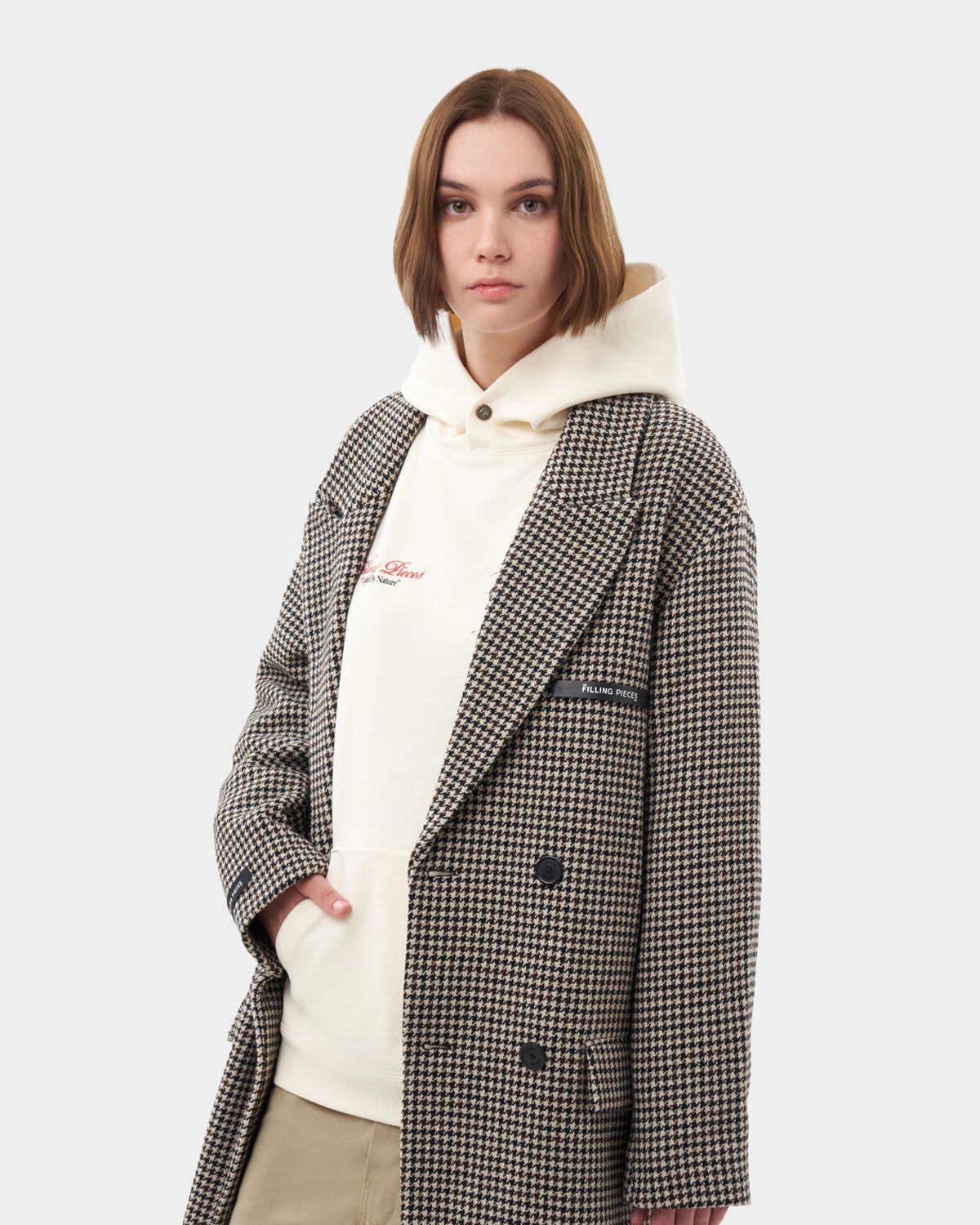 Wool Coat Houndstooth Multi sold by Filling Pieces product image thumbnail 7