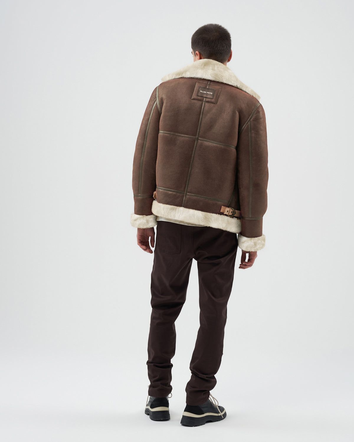Studio Shearling Jacket Schott Camel sold by Filling Pieces product image thumbnail 5