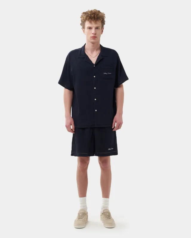 Resort Shorts Seersucker Navy sold by Filling Pieces