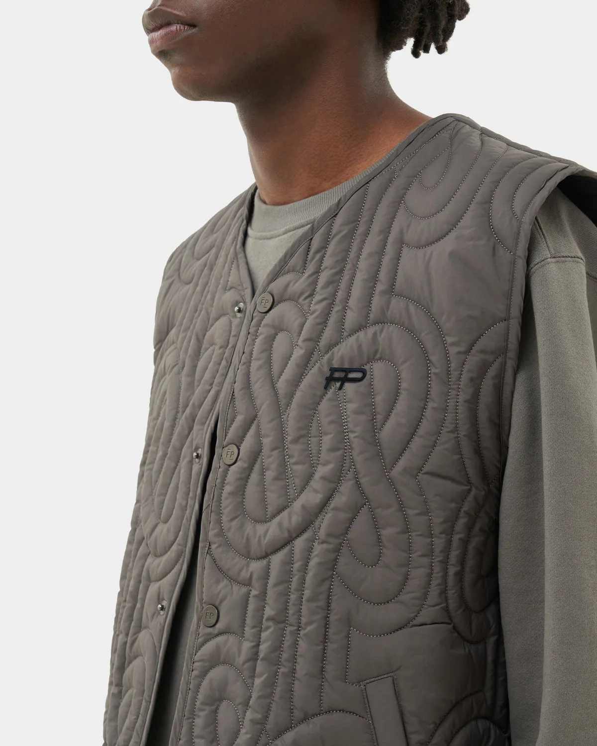 Puffer Vest Gunmetal sold by Filling Pieces product image thumbnail 4
