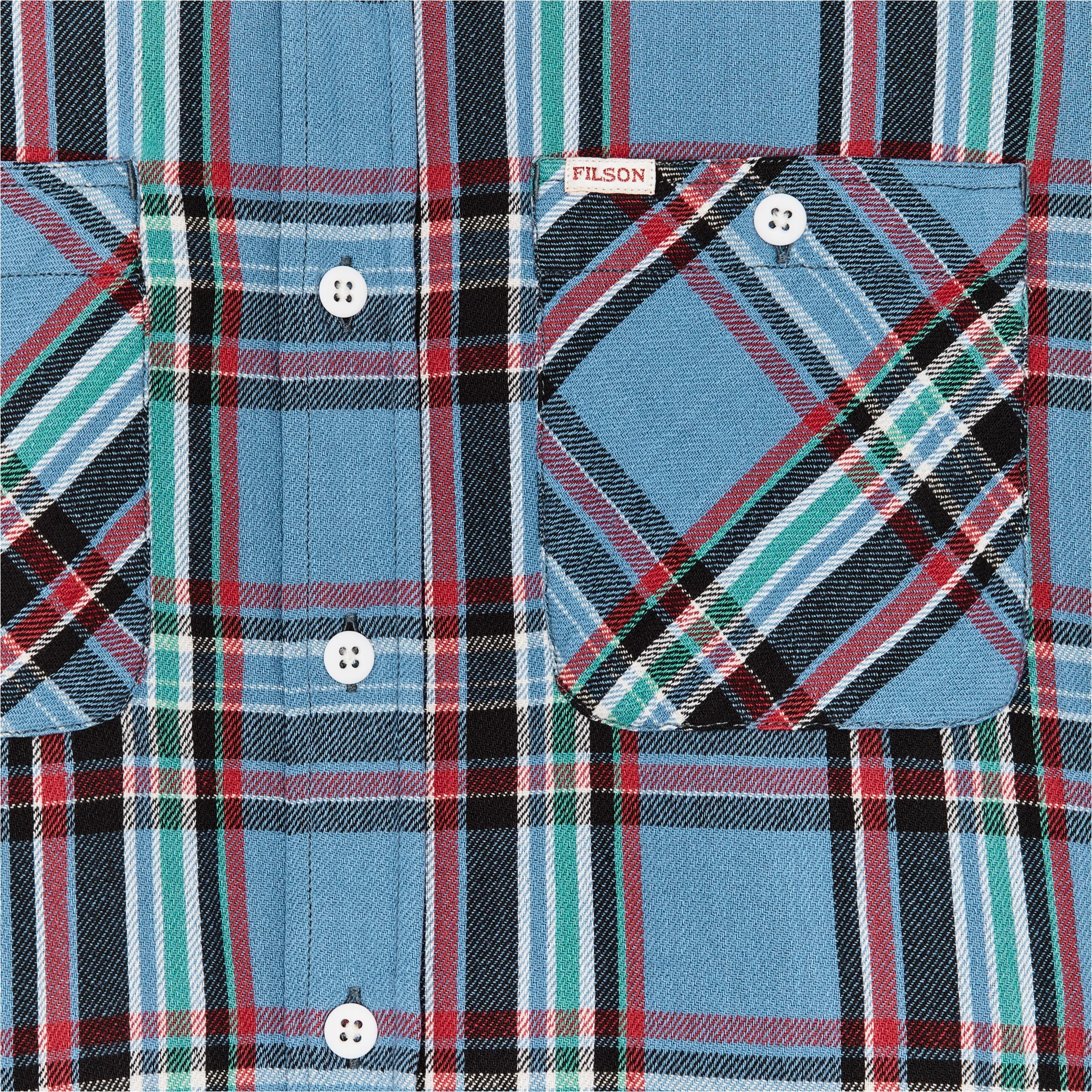 The Rangeland Flannel Shirt - Light Blue / Red Plaid sold by Filson product image thumbnail 5