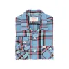 The Rangeland Flannel Shirt - Light Blue / Red Plaid sold by Filson