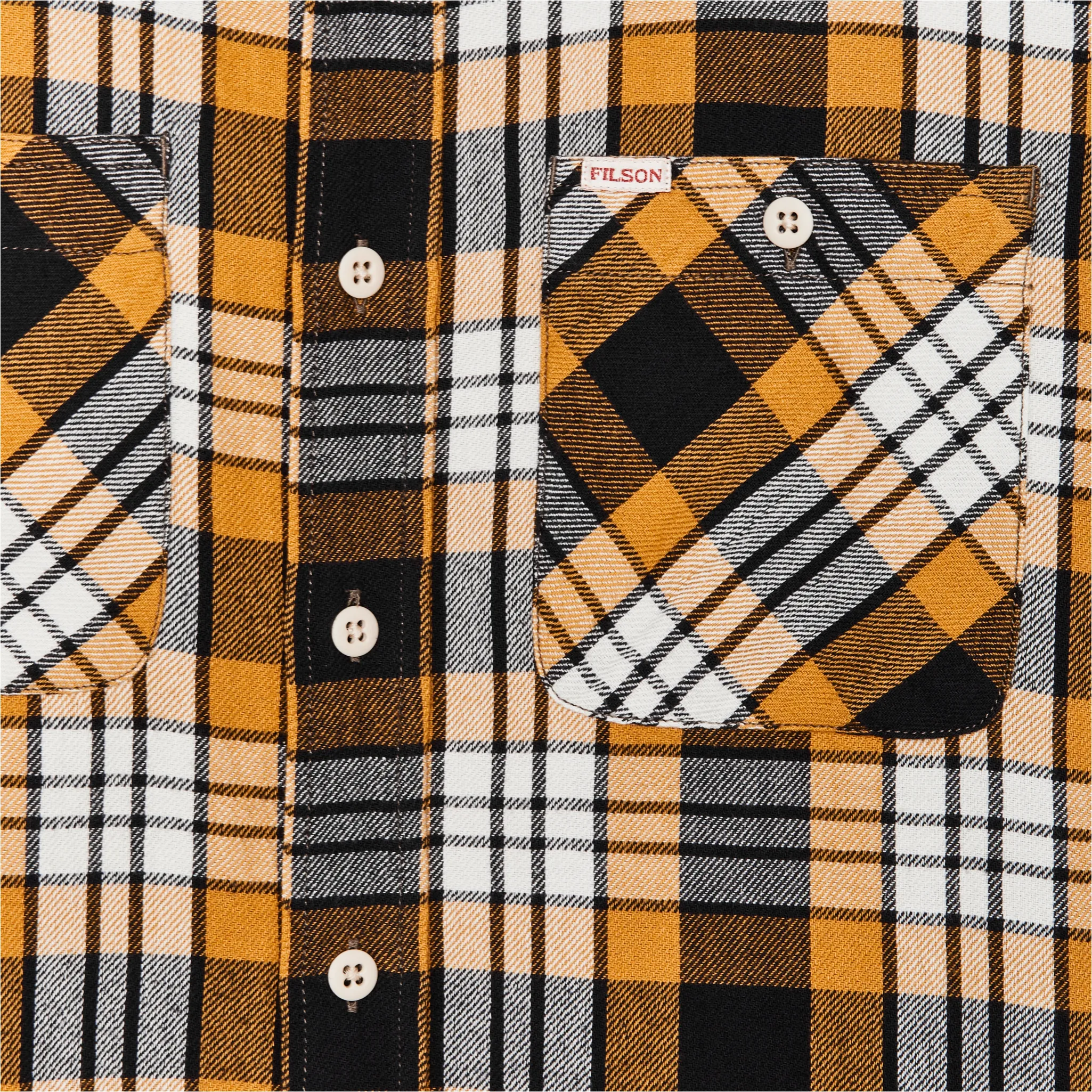 The Rangeland Flannel Shirt - Yellow / Faded Black Plaid sold by Filson product image thumbnail 4