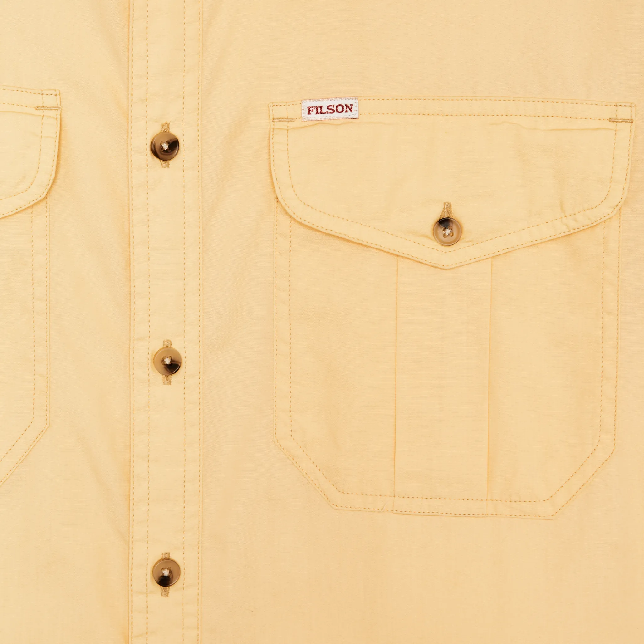 Filson's Washed Short Sleeve Feather Cloth Shirt - Straw sold by Filson product image thumbnail 4