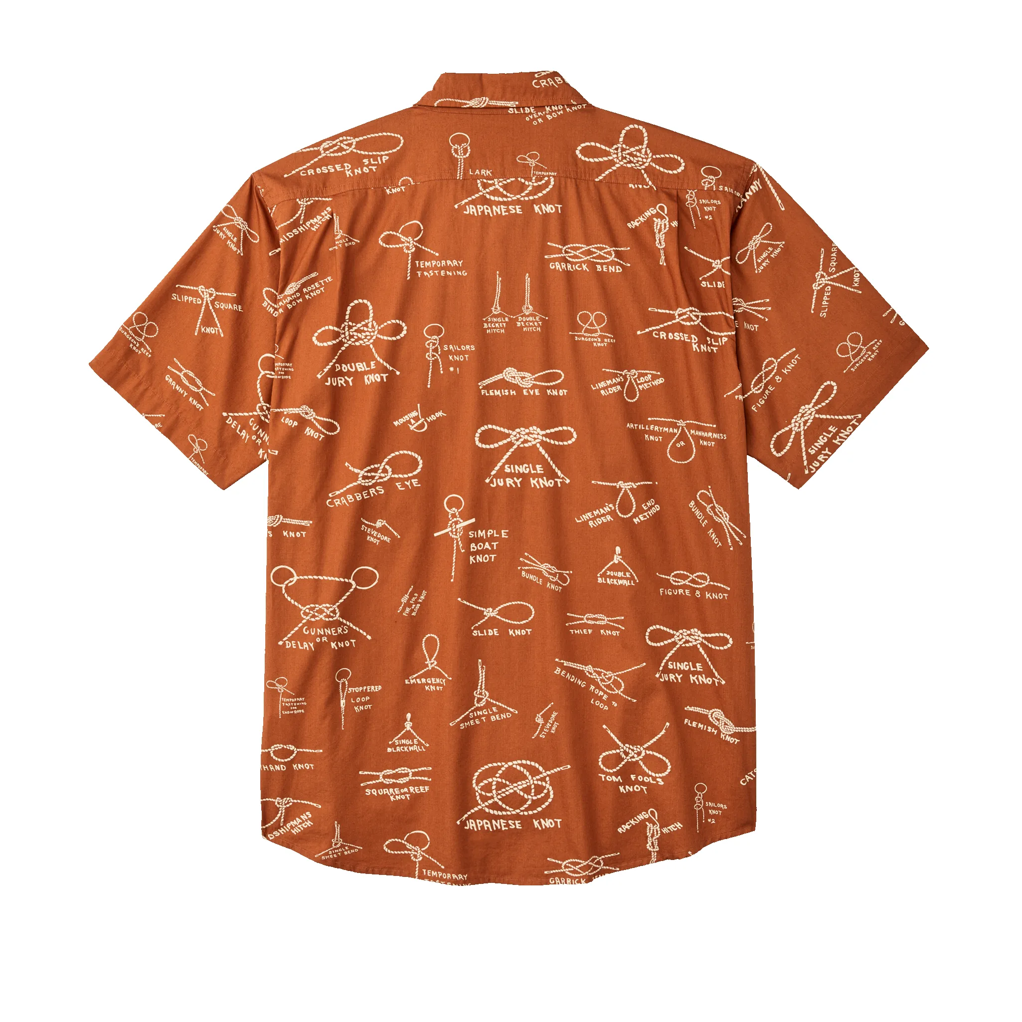 Filson's Washed Short Sleeve Feather Cloth Shirt - Bourbon / Knots sold by Filson product image thumbnail 2