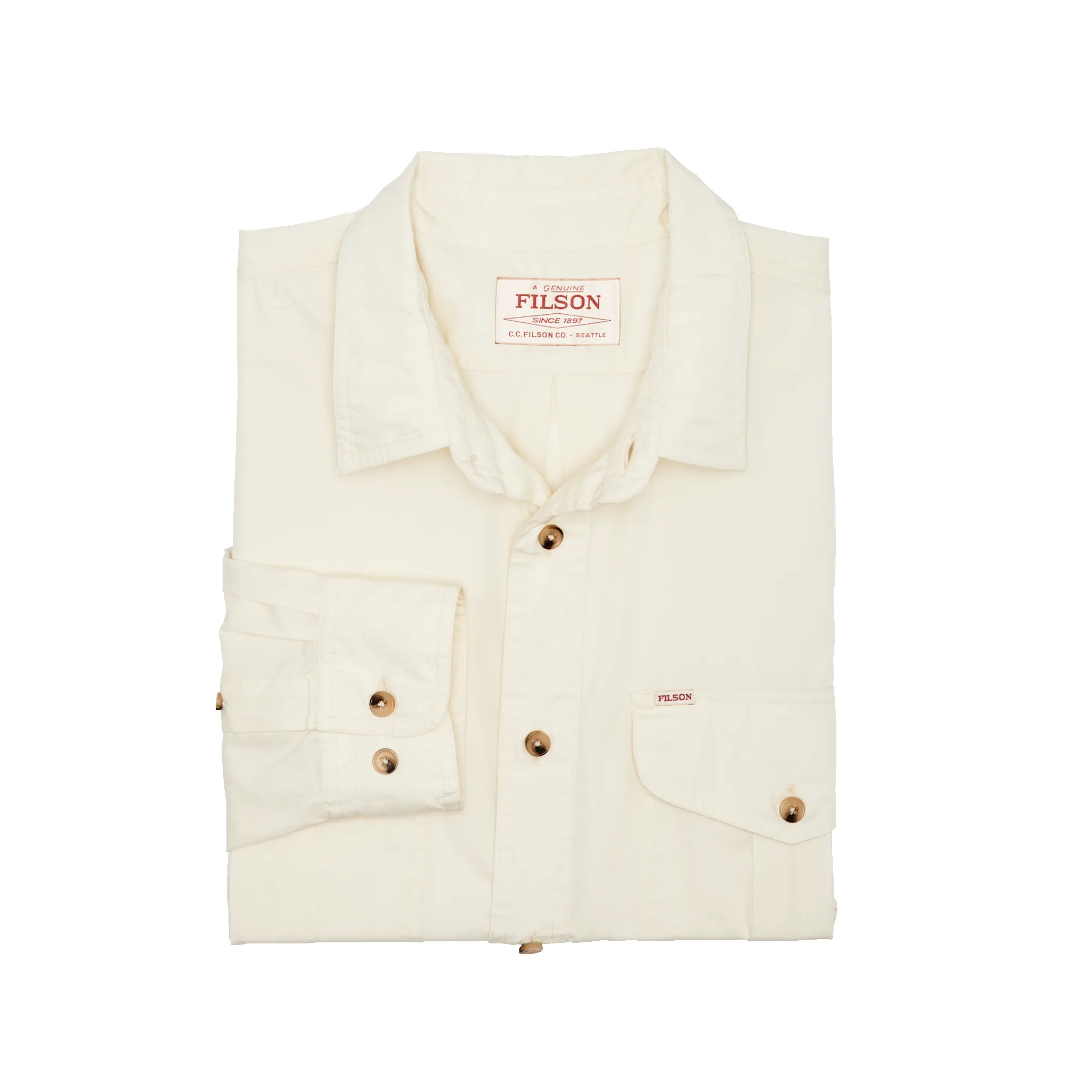 Filson's Washed Feather Cloth Shirt - Ivory sold by Filson product image thumbnail 3