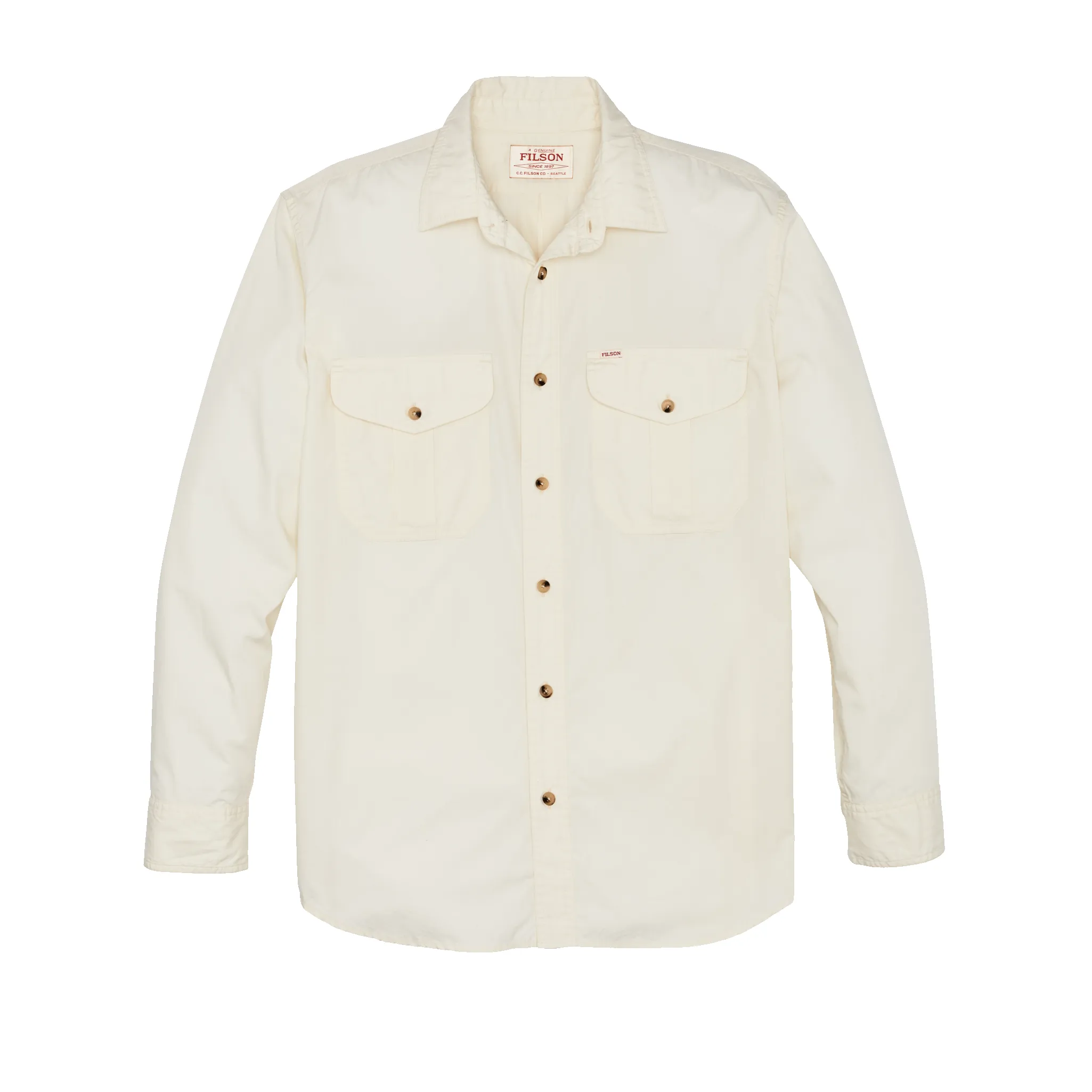 Filson's Washed Feather Cloth Shirt - Ivory sold by Filson