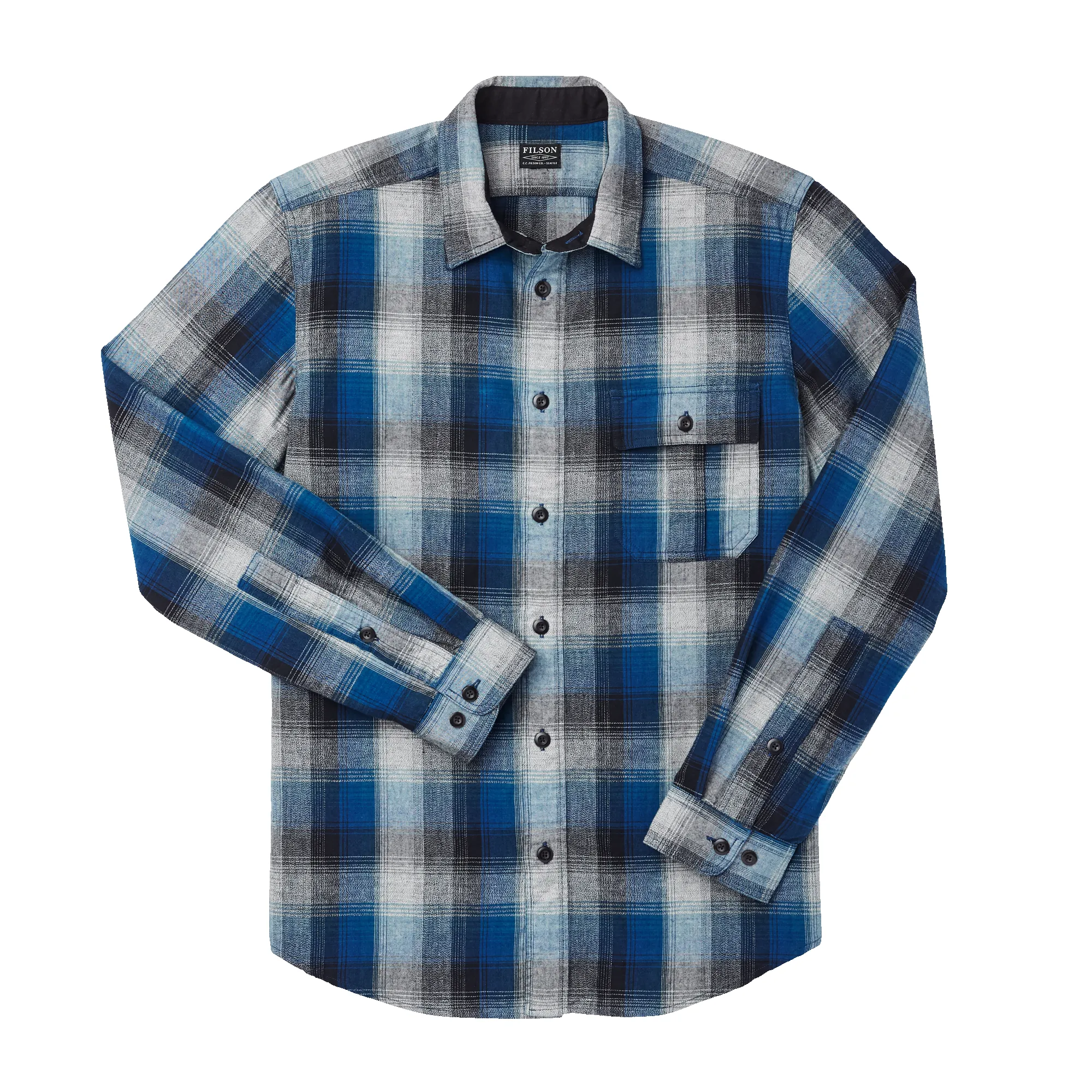 Rustic Oxford Shirt - Indigo/black/charcoal Plaid sold by Filson product image thumbnail 2