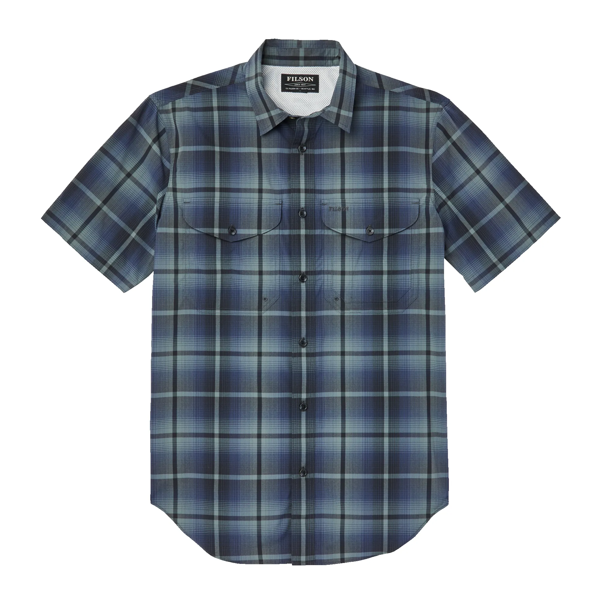 Twin Lakes Short Sleeve Sport Shirt - Navy/grey Plaid sold by Filson product image thumbnail 2